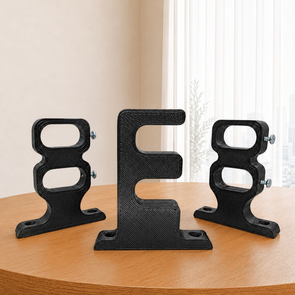 Soporte Doble Oval Ideal Para Cortina De 2 Tonos